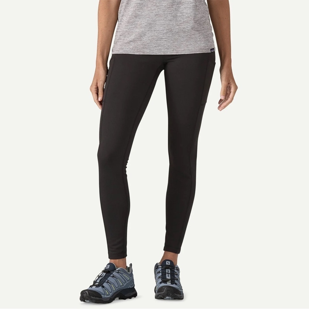Patagonia womens XXL 2x leggings Black worn wear utility pockets pack out tights